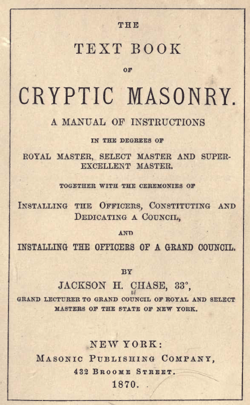 The Textbook of Cryptic&nbsp;Masonry